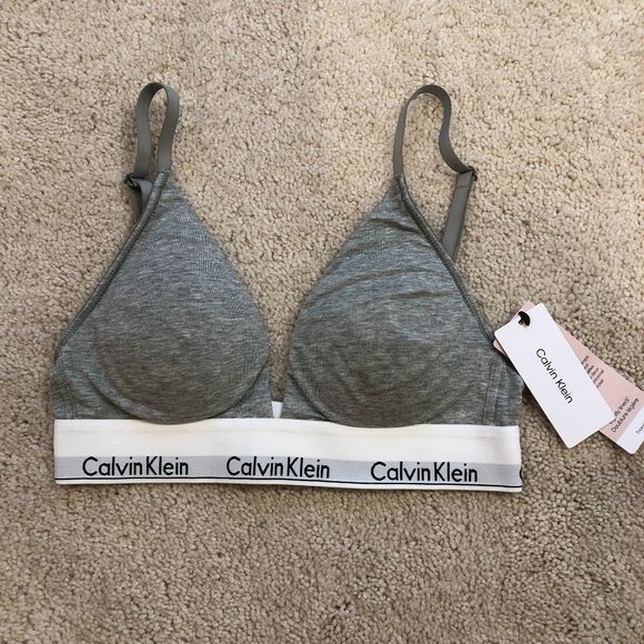 Calvin Klein Other - NWT Calvin Klein Gray 2-Way Convertible Straps Adjustable Padded Bra Bralette